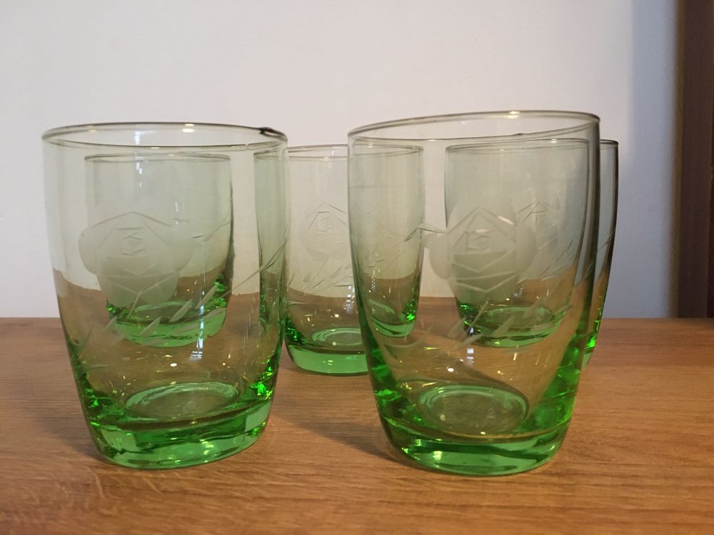 Zielone szklaneczki