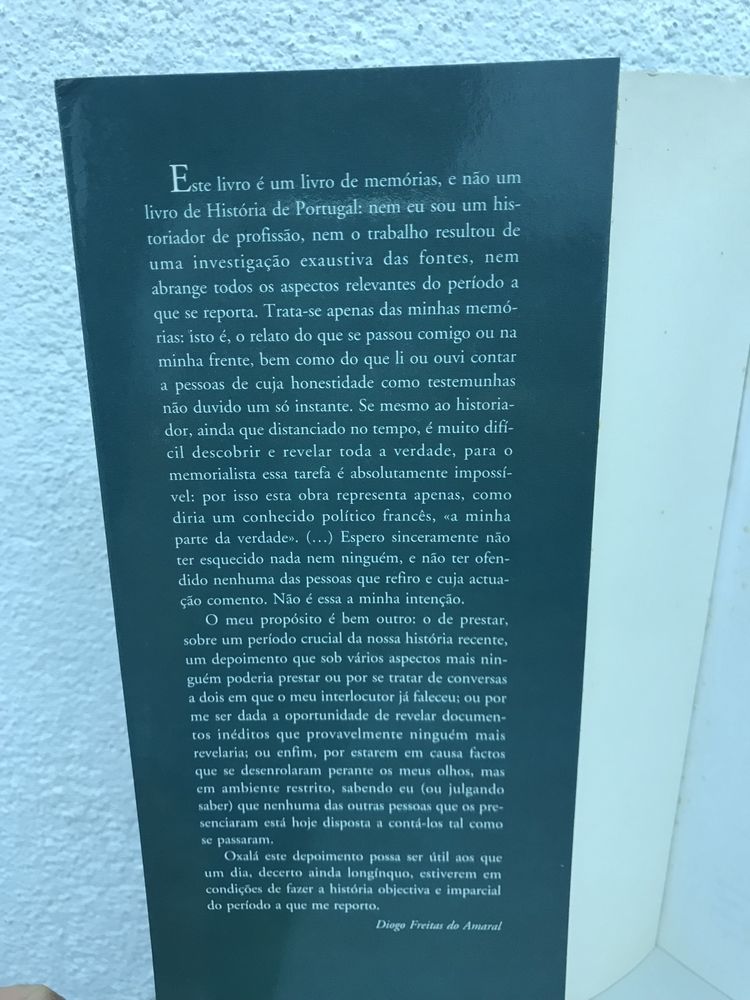 Diogo Freitas do Amaral O Antigo Regime e a Revolução Memórias Políticas