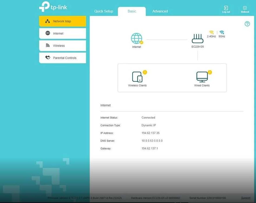 Роутер WiFi гигабитный TP Link Archer EC220-G5