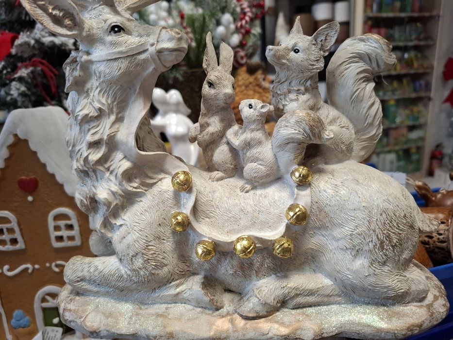 Renifer jeleń Figurka świąteczna renifer