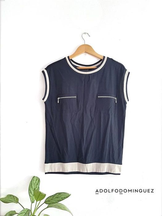Blusa de Manga Cava Oversized Adolfo Dominguez  XS (veste até M/L)