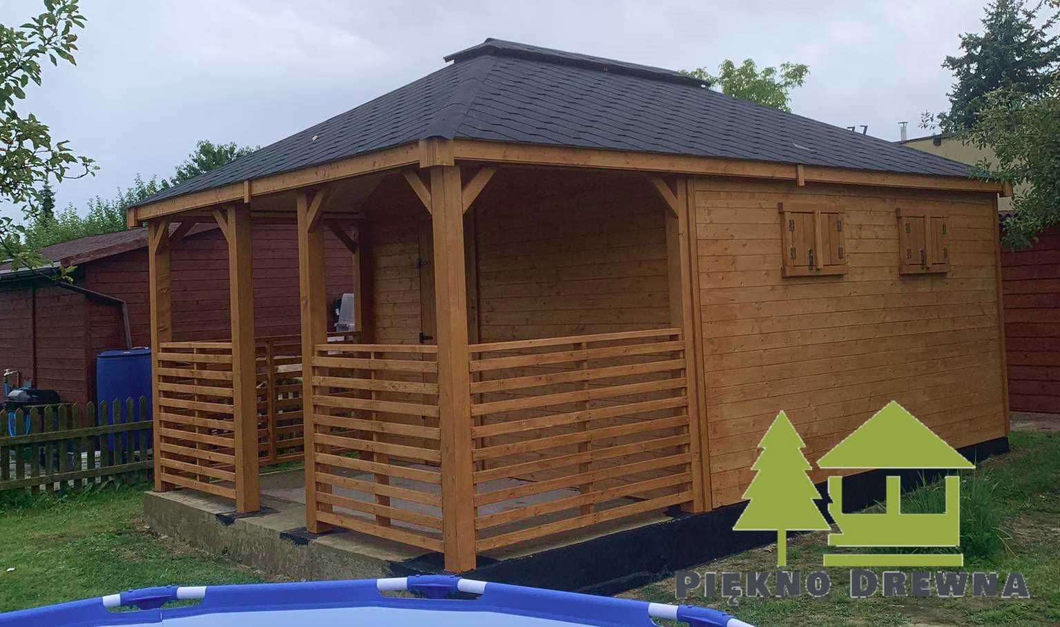 Domek Piotrek 6x4 z tarasem 2x4 Zapraszam