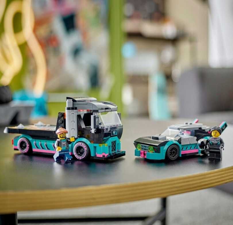 LEGO City samochód wyścigowy i LAWETA TIR