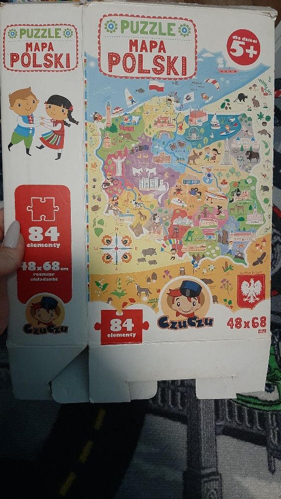 Mapa Polski czu czu 5+ puzzle