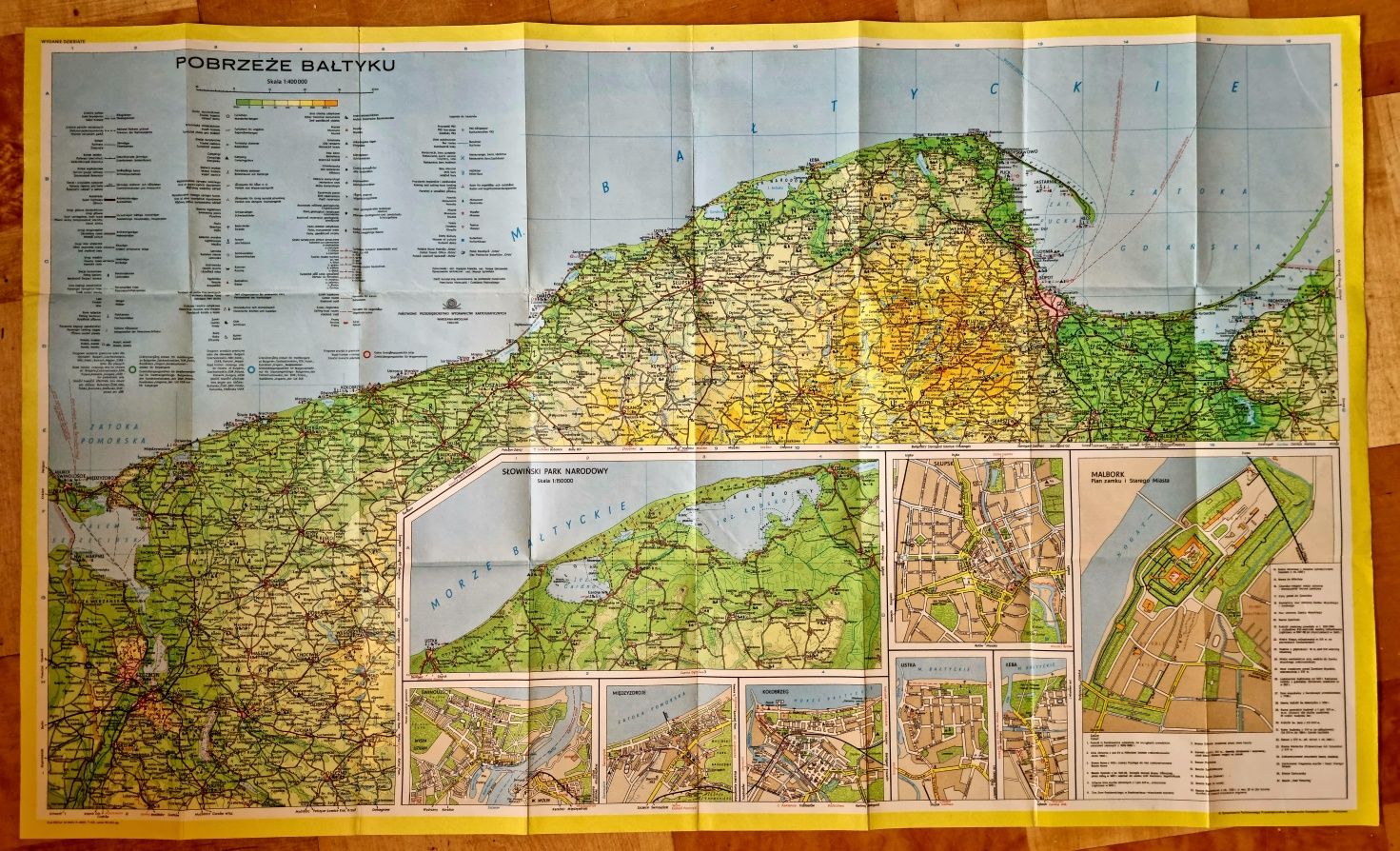 Mapa archiwalna - Pobrzeże Bałtyku - 1984/85r.