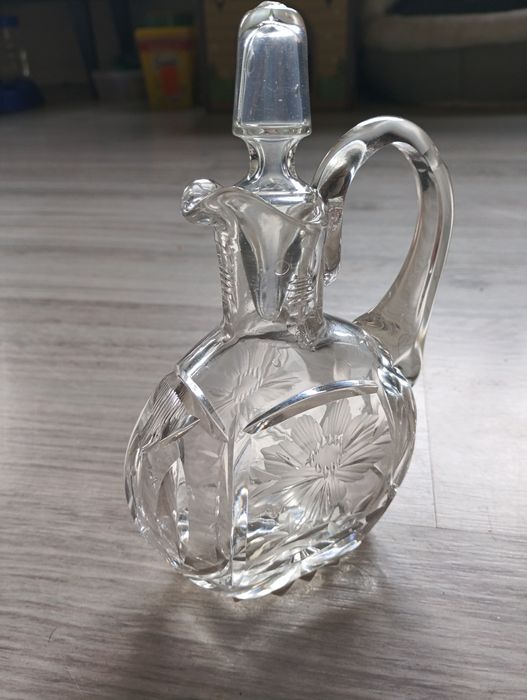 Karafka kryształowa na oliwe bądz ocet