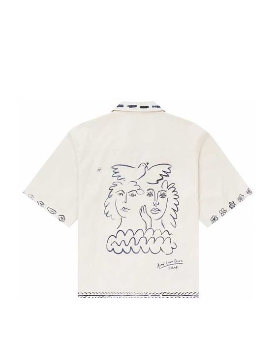 Сорочка Aime Leon Dore Lesvos Cropped Camp Shirt Cream