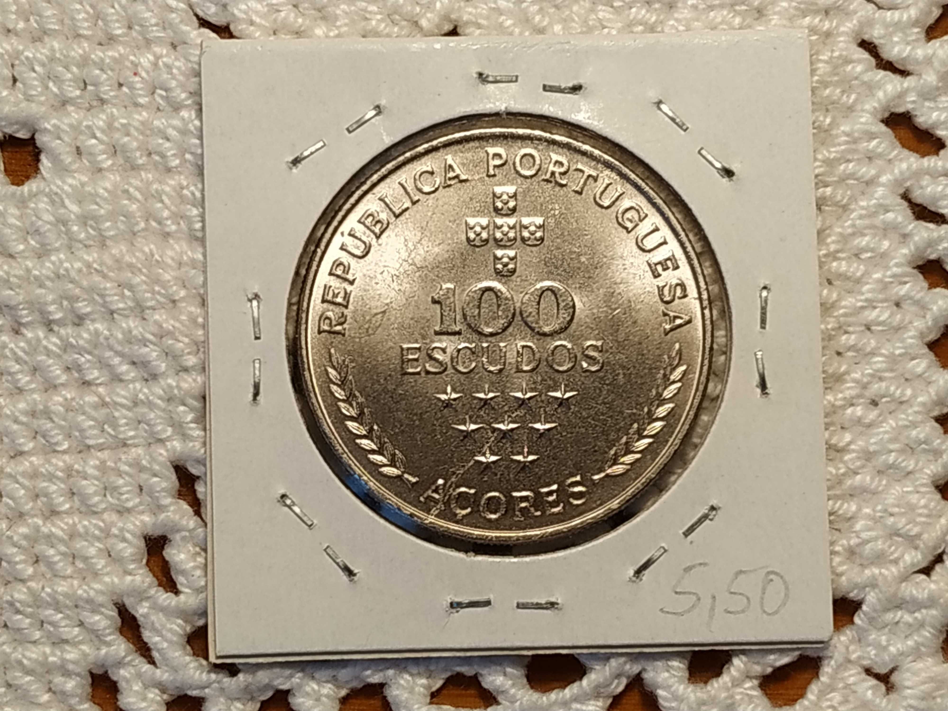 Portugal - moeda de 100 escudos de 1981 Açores (VF)