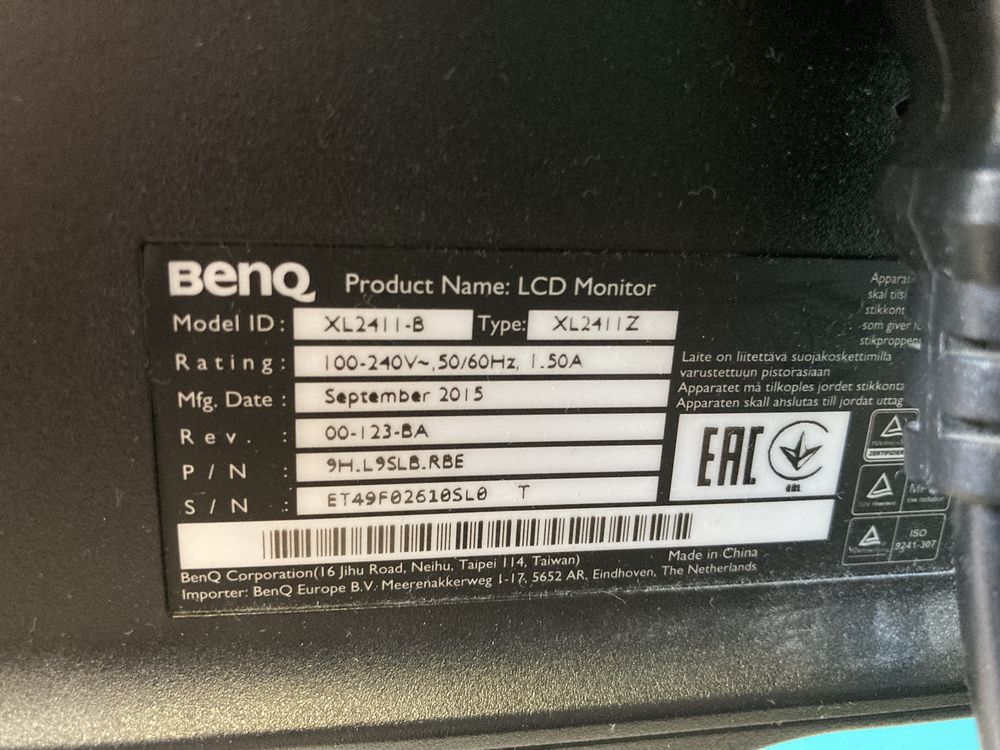 24” BenQ ZOWIE XL2411 - Monitor gracza, 144Hz, 1920x1080