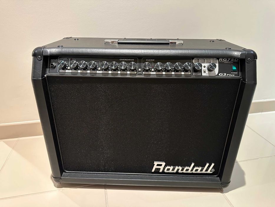 Amplificador guitarra Randall RG75DG3 plus – pedal e cabos incluídos