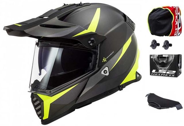 Nowy KASK LS2 MX436 Pioneer EVO Router H-V Yellow S-3XL (XL 61-62 cm)