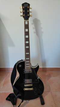 Guitarra elétrica J&D LC 300 Deluxe + correia Fender e suporte