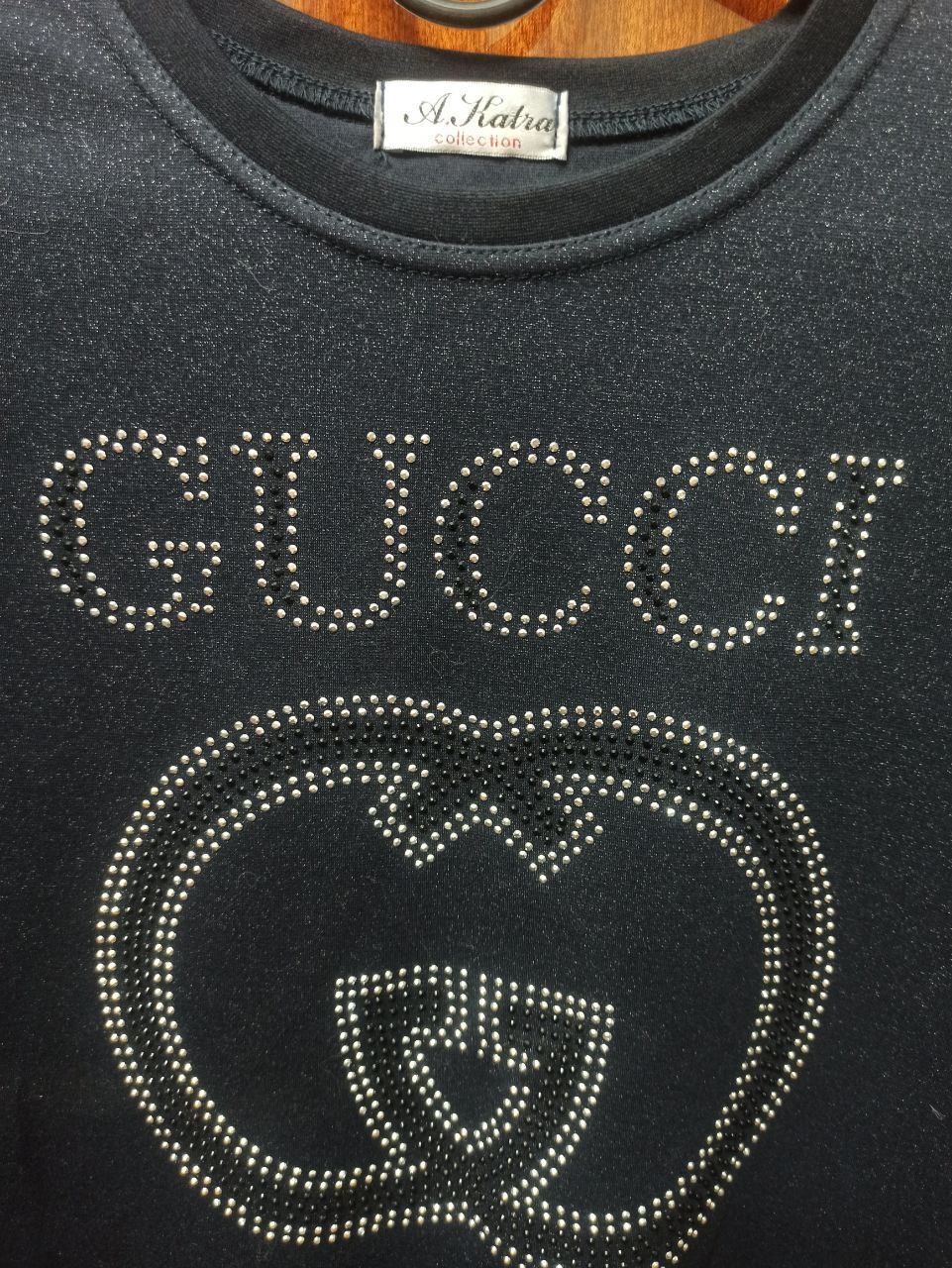 Супер стильная кофта на девочку 152см с надписью Gucci, темно-синяя