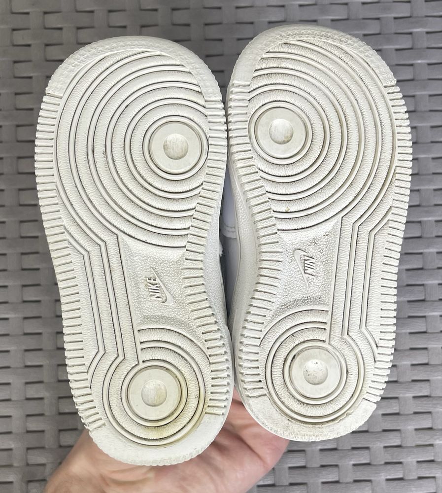 Nike Air Force 1 кроссовки 23 размер детские кожаные белые