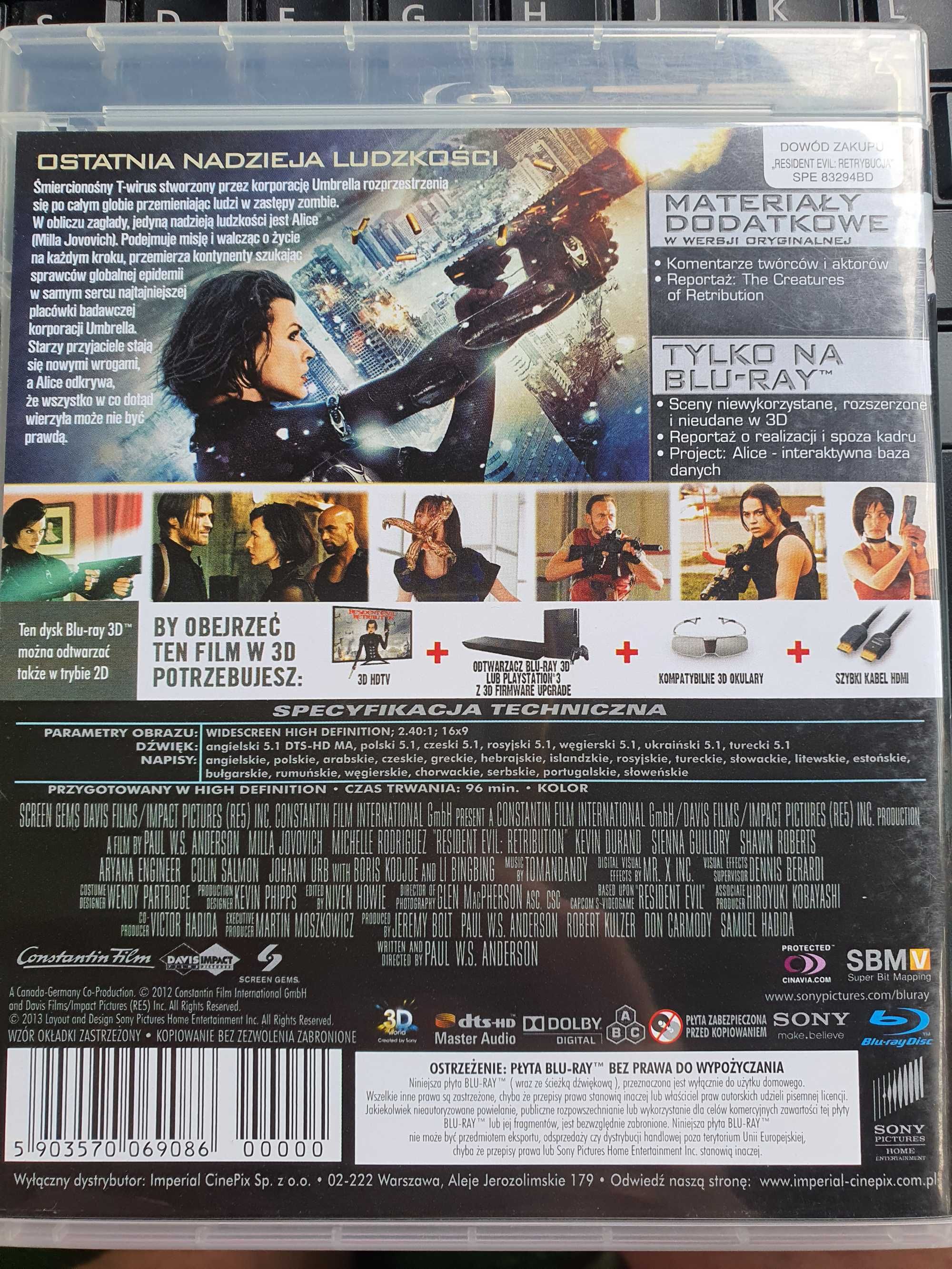 Blu-ray 3D Resident Evil Rretrybucja