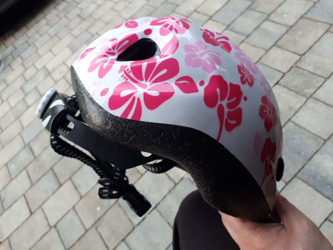 Kask dla dziewczynki METEOR profesjonalny rozm.M 52-56 cm obw. Nowy