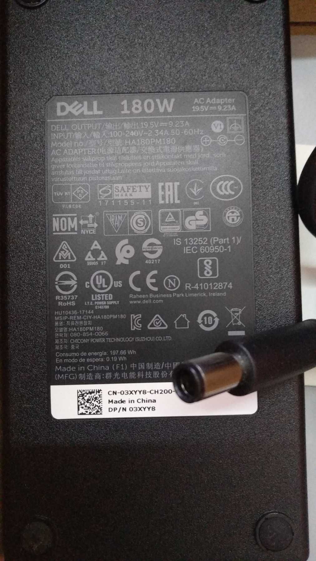 Док-станция для ноутбука Dell USB Type-C WD15 K17A 180W 19V 9.23A