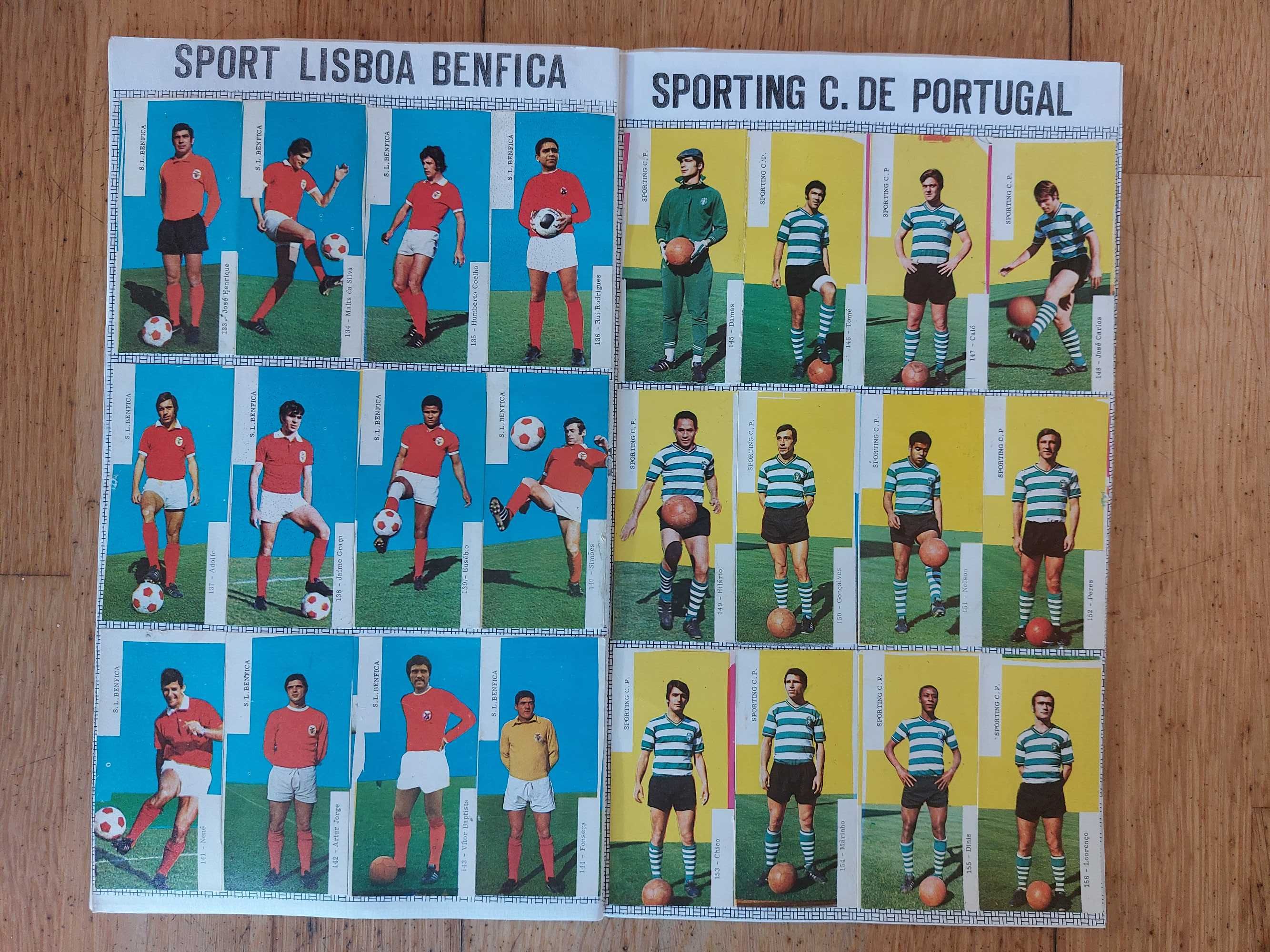 Caderneta de cromos "Equipas de Futebol 1971-72" - Completa