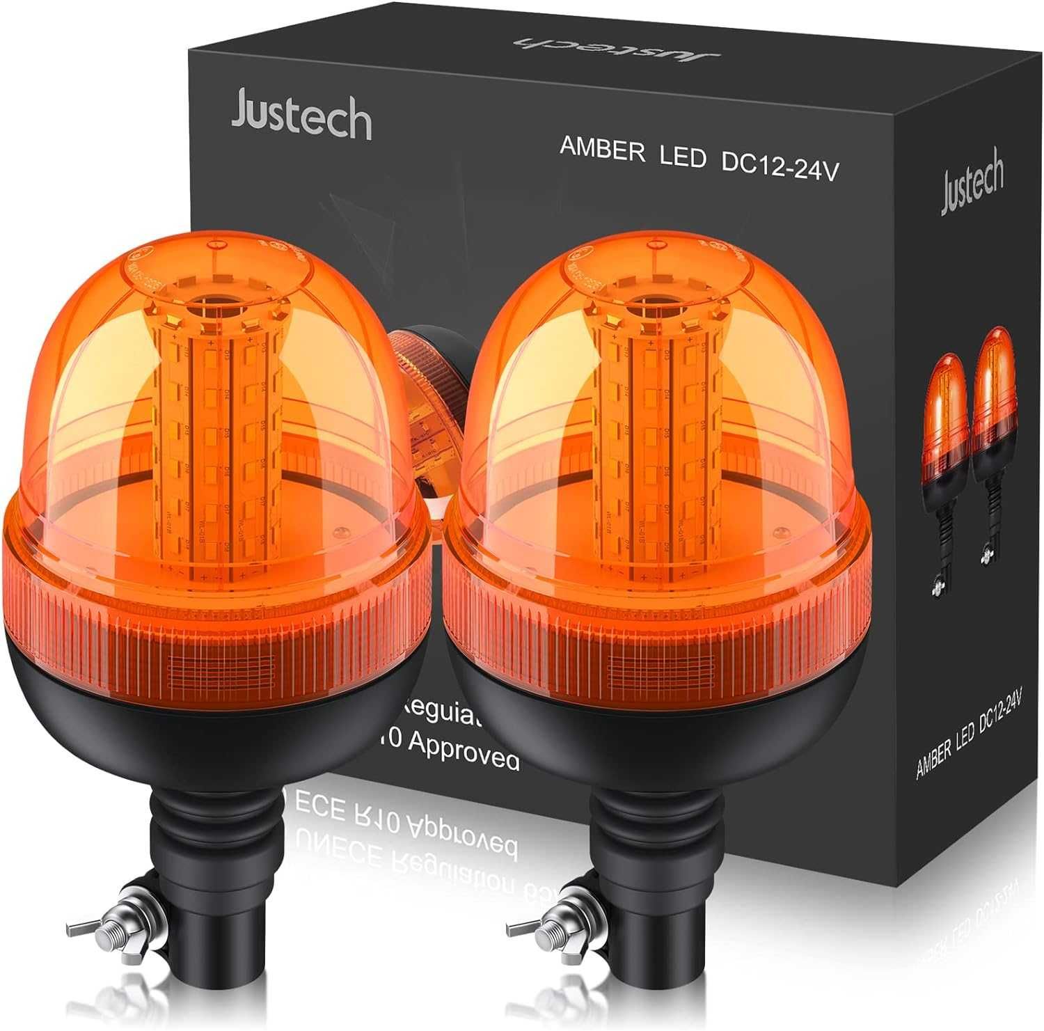 Justech 2 szt. 60 diod LED lampa błyskowa elastyczna