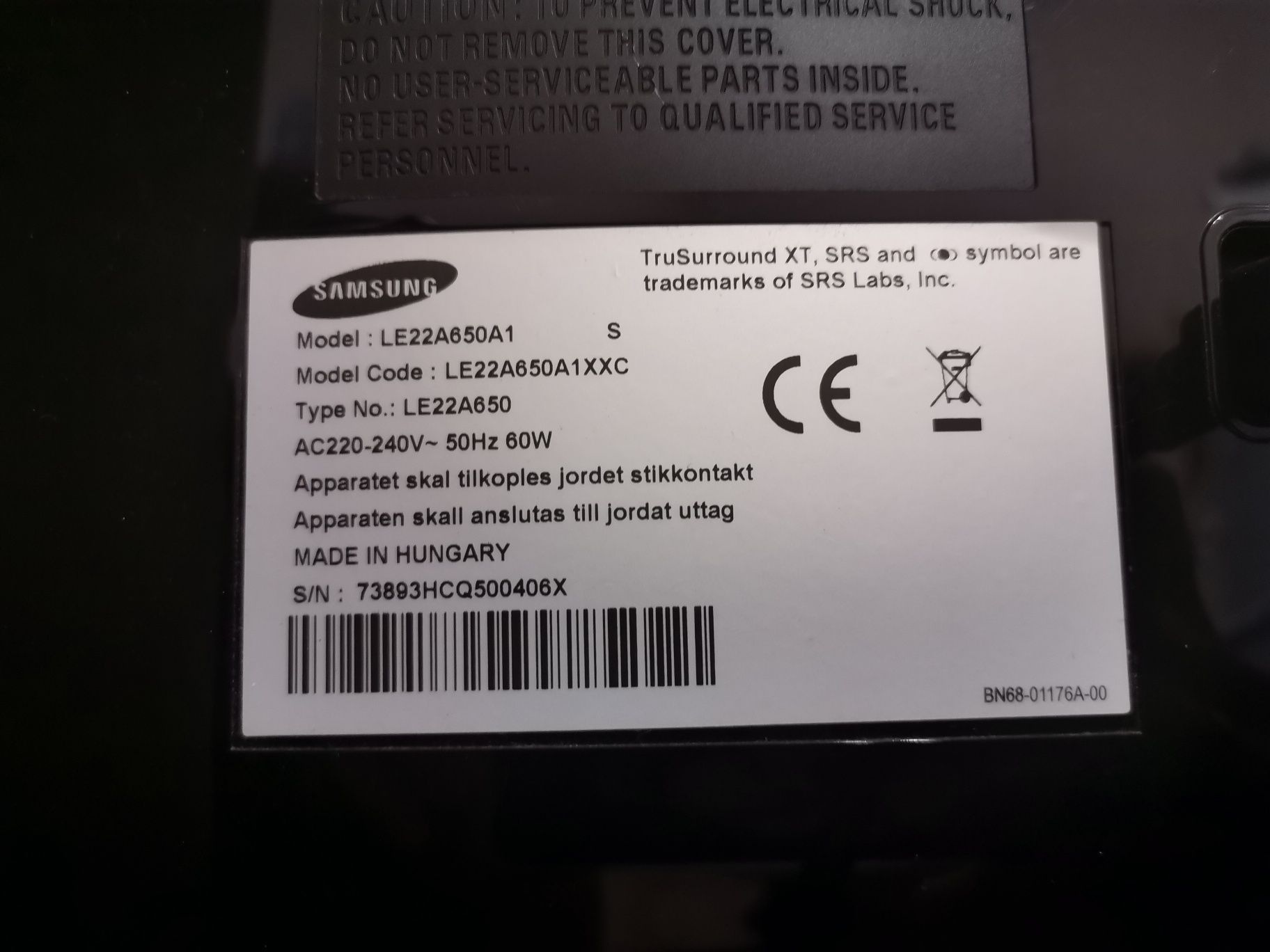Cena ostateczna Samsung tv i monitor 2w1  LE22A650A1