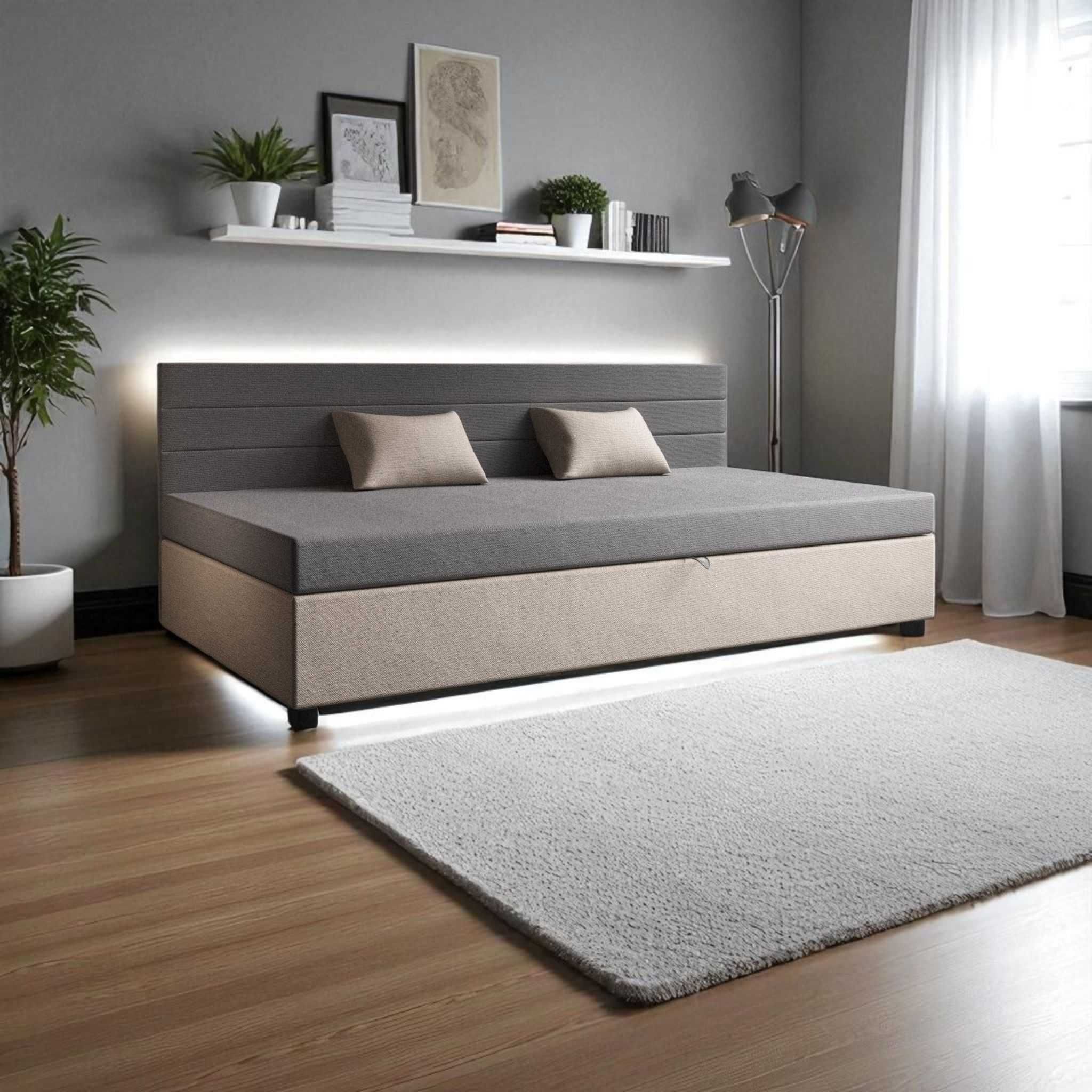 Łóżko Sofa Kanapa Tapczan jednoosobowy pojemnik DARMOWA DOSTAWA