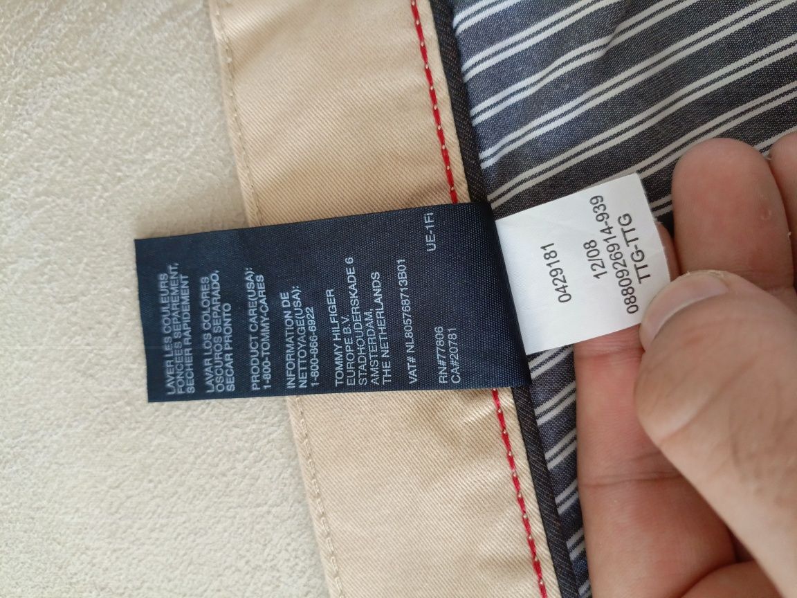 NOWE z metką! Oryginalne spodnie Chinos Tommy Hilfiger - beżowe (W30 L