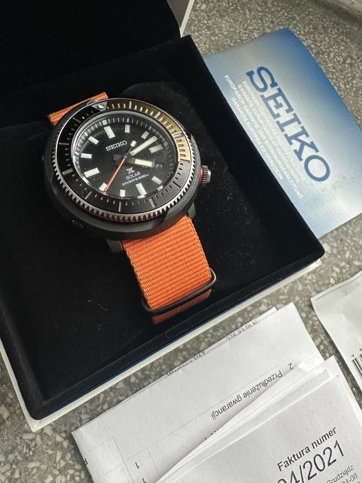 zegarek Seiko SNE547P1 Tuna stan bardzo dobry, pasek nato i oryginal