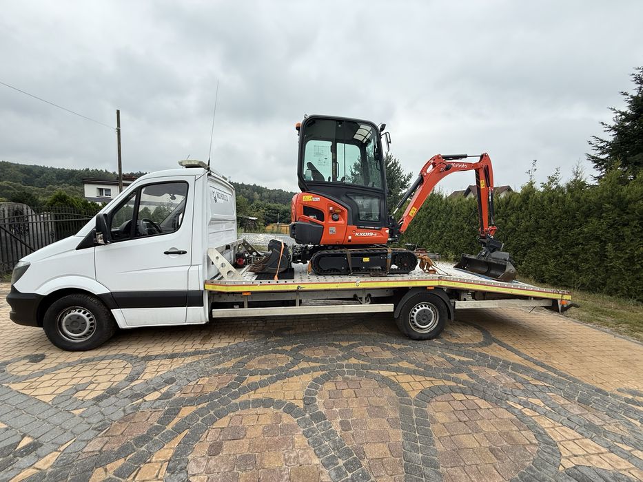 Wynajem mini koparki kubota bobcat przyczepka laweta