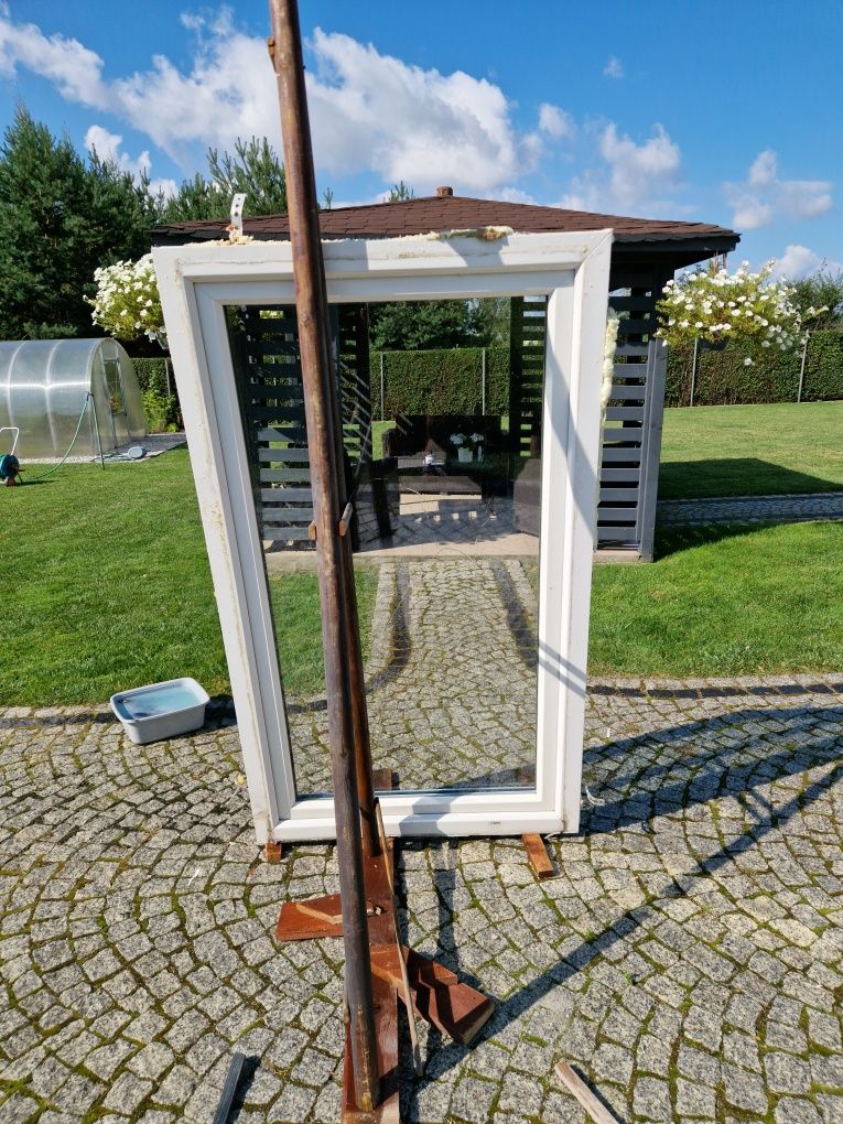 Okno 92x166.5 pcv 100x172-3szt. z 116x163 demontażu duży