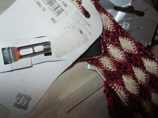 Повязка на волосы заколка под кожу черная и бордо франция стеганная