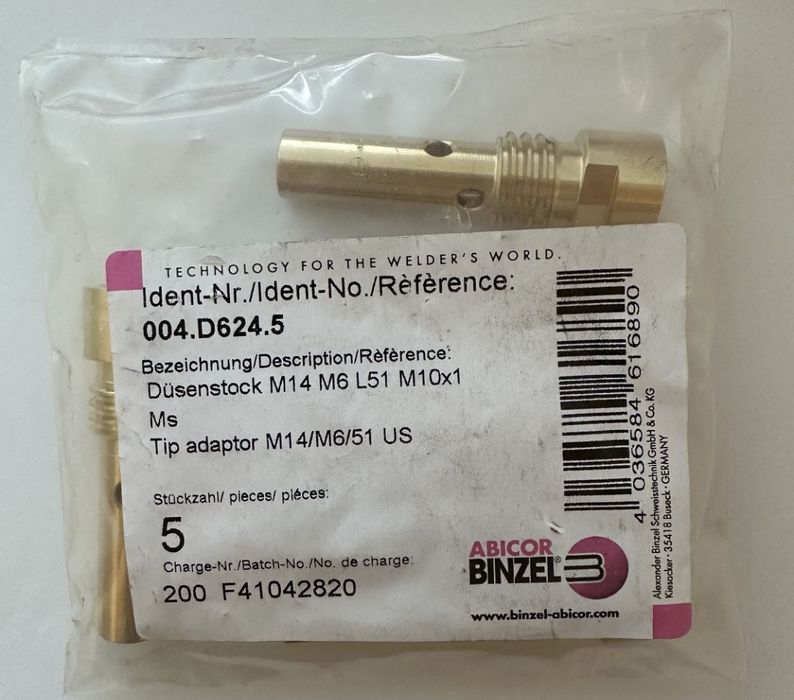 Сопло Binzel Ø18/22/70 мм для рукавов Binzel+вставка Оригинал