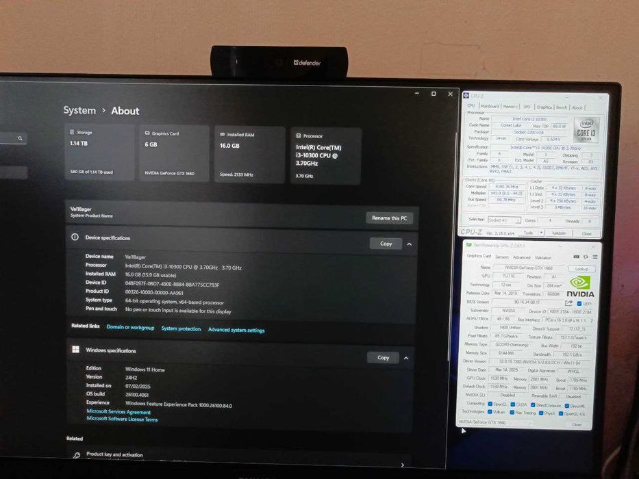 Продам компьютер Core i3-10300,GeForce GTX 1660 подробно в описании.