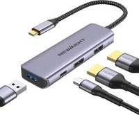 Adapter Hub Newmight USB-C 4 W 1 2x HDMI USB