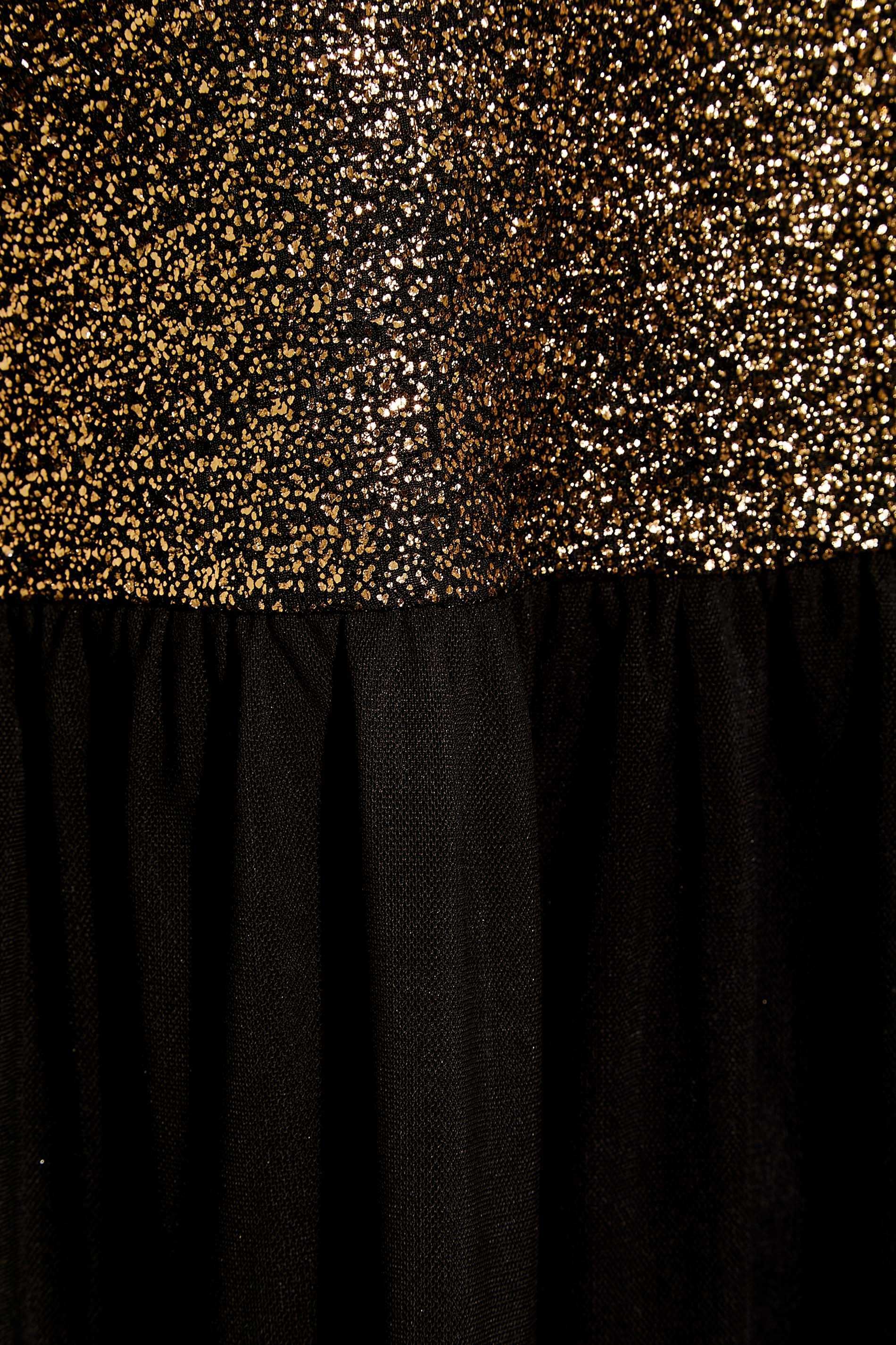 Роскошное черное платье миди с золотым верхом 48-50 р. UK 20