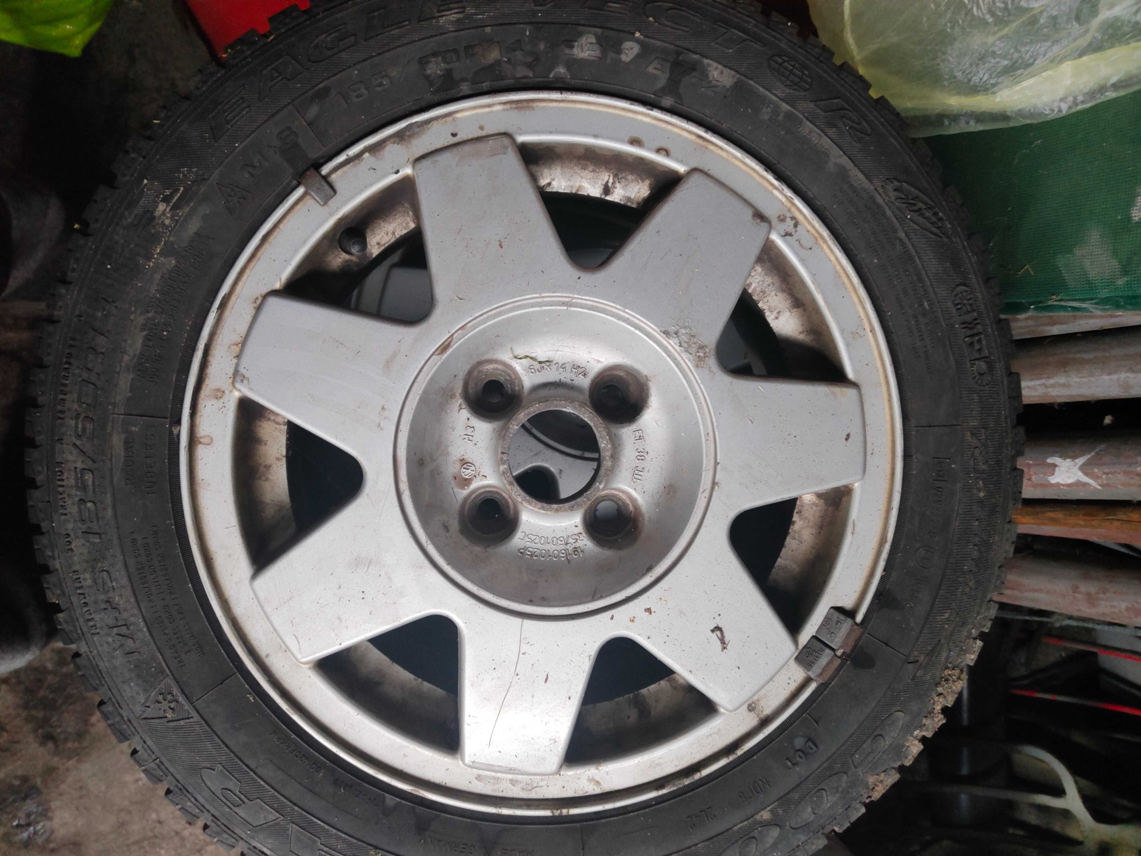 Koła 4x100 z oponami wielosezonowymi 185/60R14