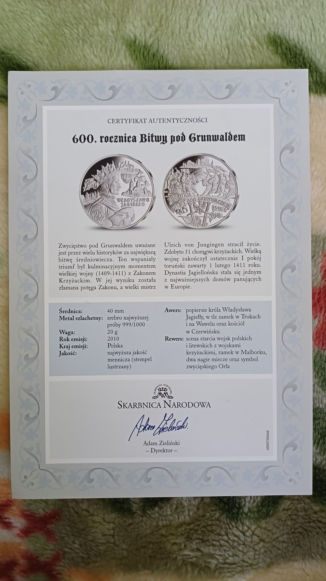 Medal 600. Rocznica Bitwy pod Grunwaldem