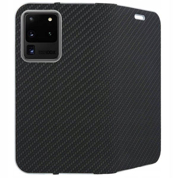 Etui Z Klapką Zamykane Pasuje Do Samsung S20 Ultra G988 Carbon Czarne