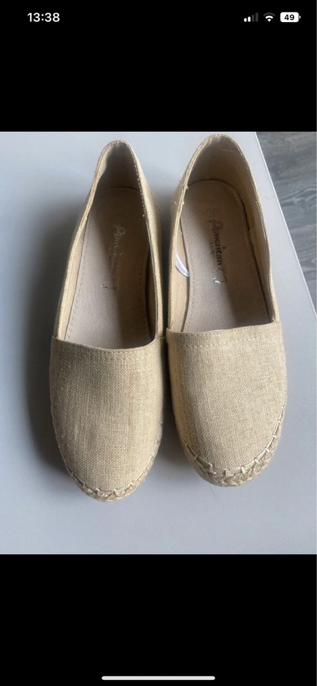 Espadryle buty roz. 38