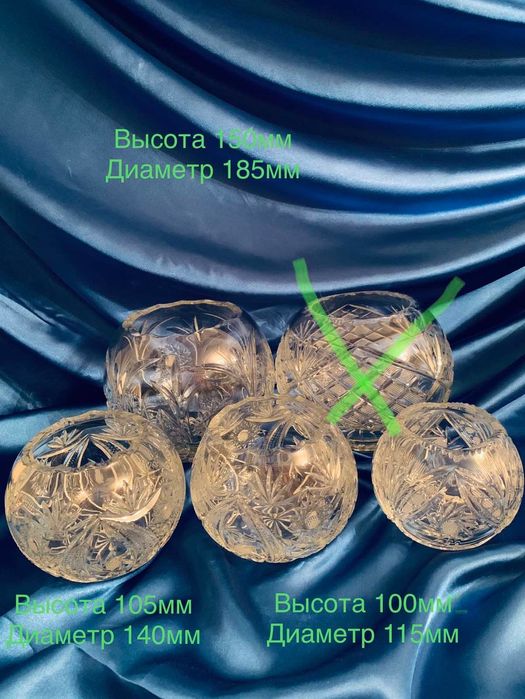 Кришталеві вази цукерниці