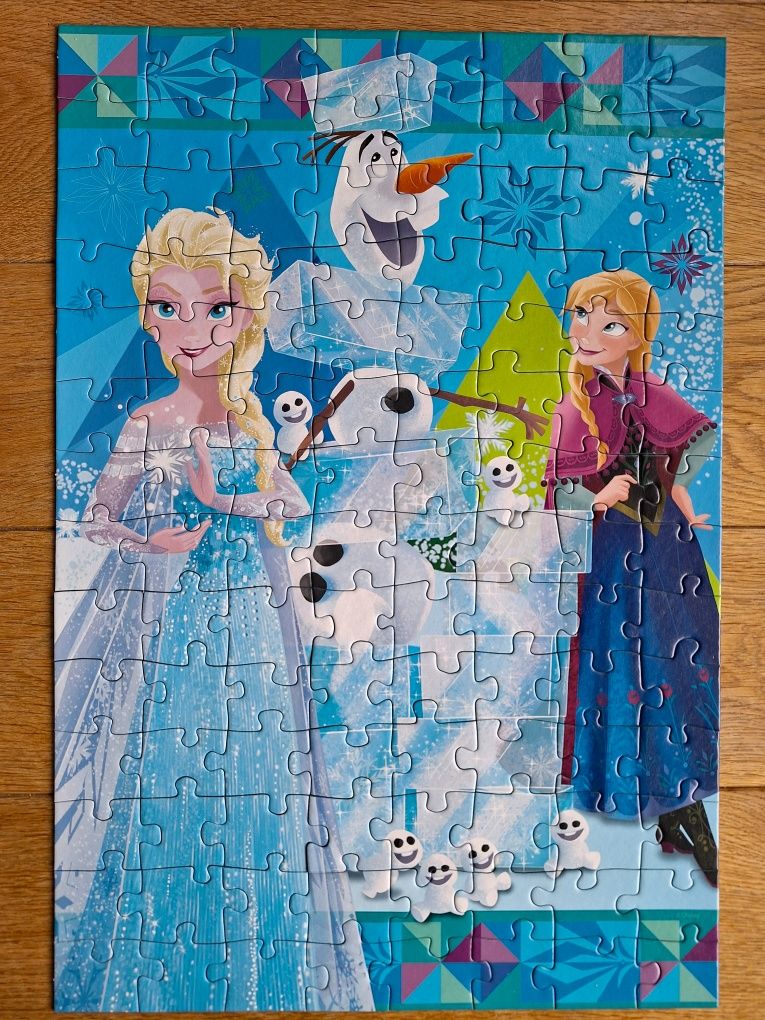 Puzzle Disney Frozen 112 elementów, 6+, stan BDB