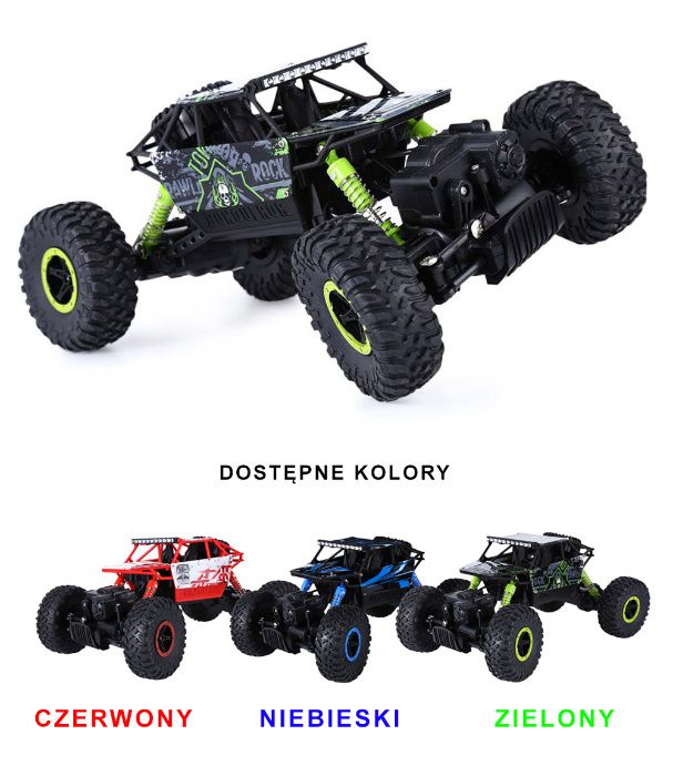 Terenowy Crawler 4x4 , dwa silniki , duże gumowe koła i zawieszenie