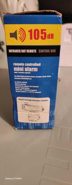 Mini Alarm 105 Decybeli na pilota z czujnikiem ruchu