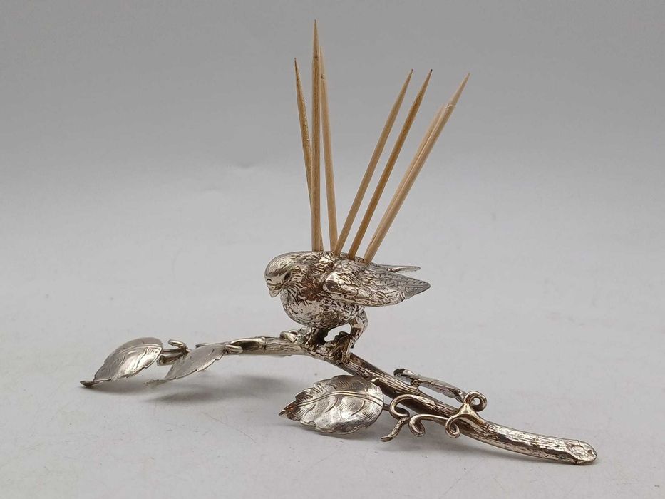 Paliteiro Antigo em Prata Portuguesa