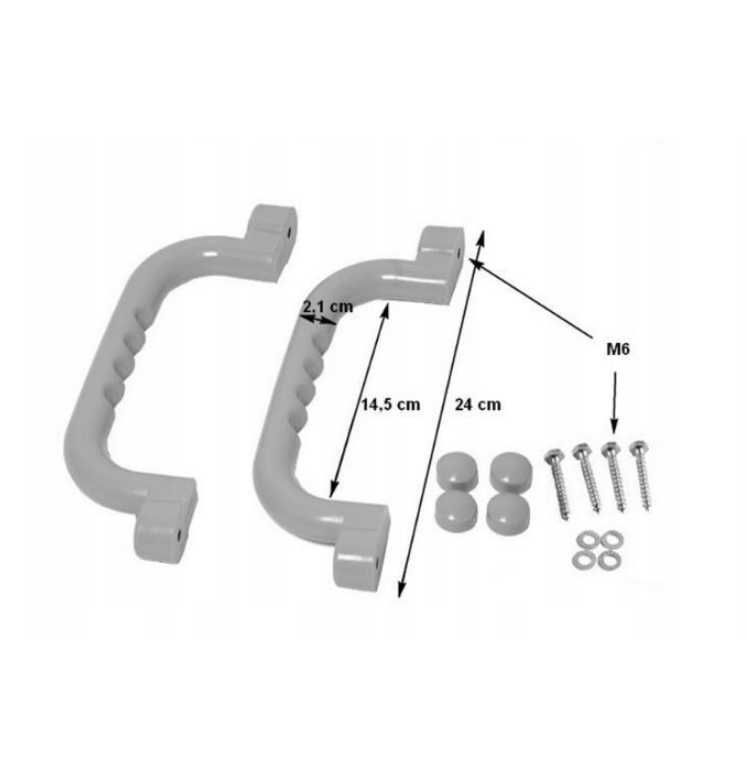 Uchwyty plastikowe rączki na plac zabaw dzieci jasny zielony x2