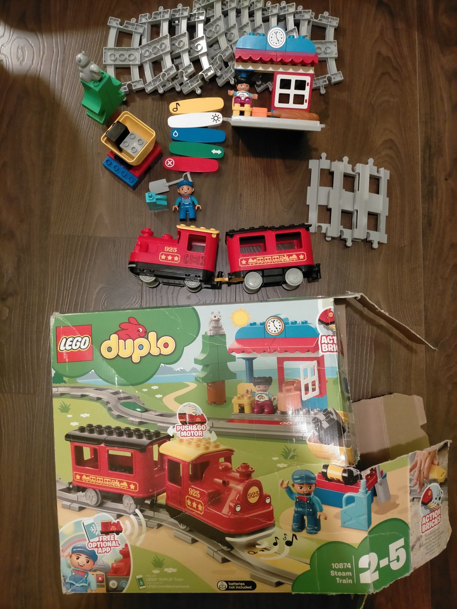 LEGO Duplo 10874 . Pociąg, kolejka, tory gra i święci