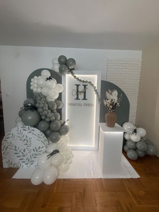 Ścianki balonowe, dekoracje stołów, Urodziny, Chrzest, Komunia, inne