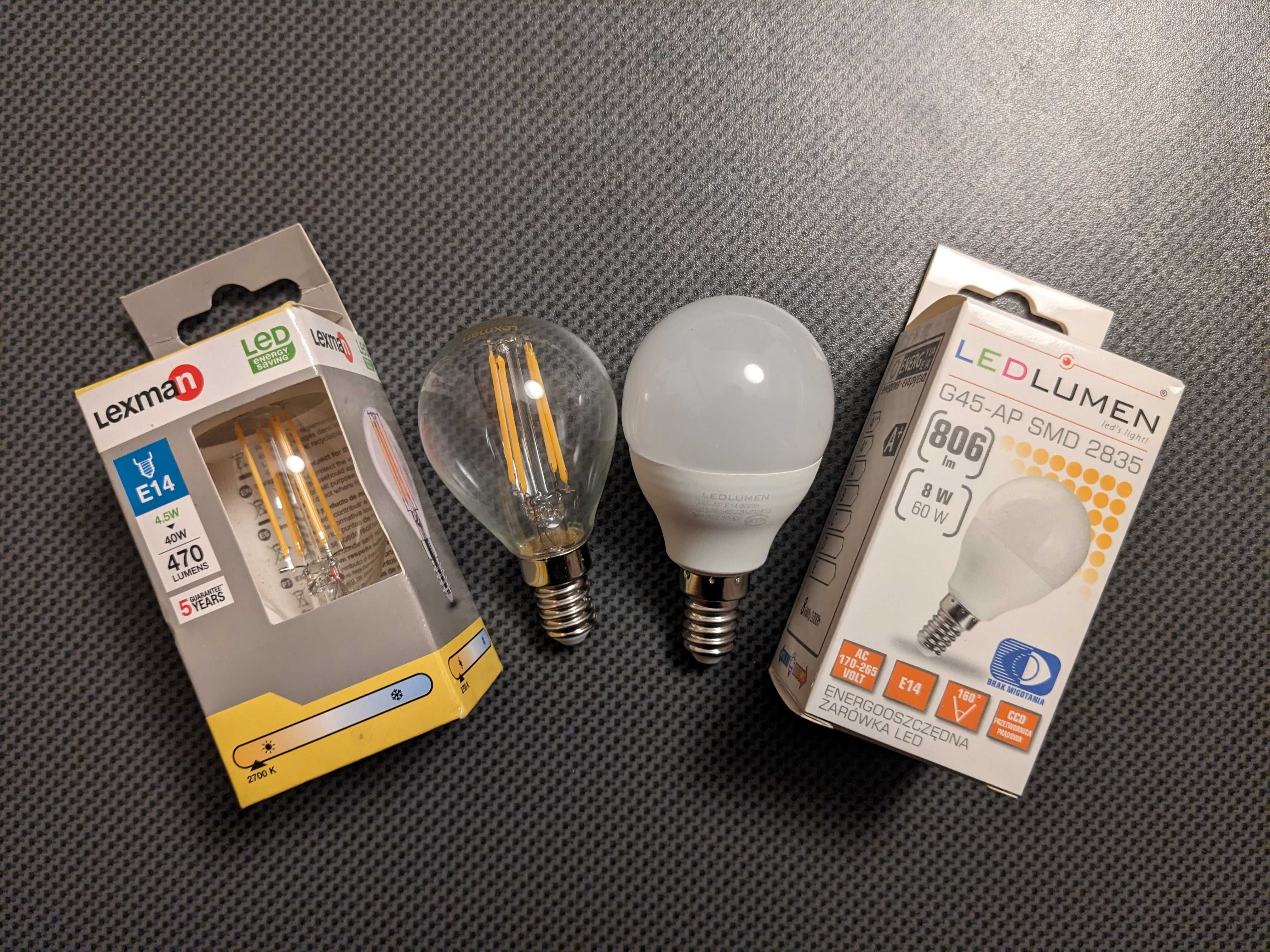 Żarówki nowe Led E14 8W=60W 806lm 3000K ciepła barwa - 2szt.