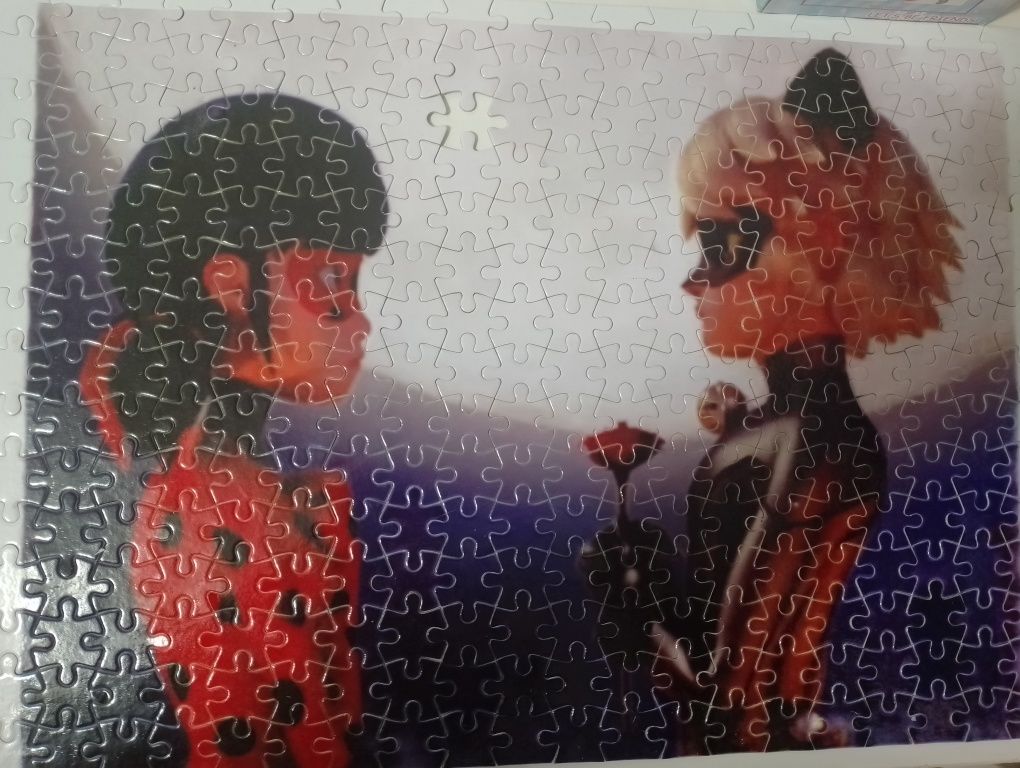 Puzzle biedronka i czarny kot