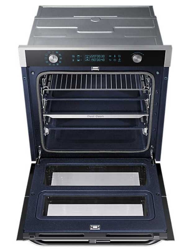 SAMSUNG NV75N7647RS, Piekarnik elektryczny Dual Cook Flex™, 75 L