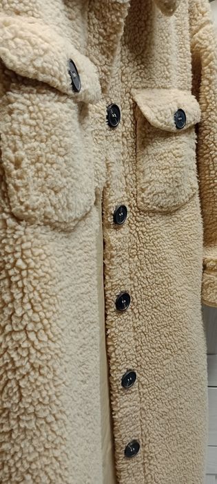 Płaszcz missguided Teddy baranek kożuszek xs